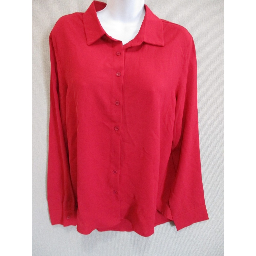 Canton Walker Shirt Size Large NWT Red Button Up